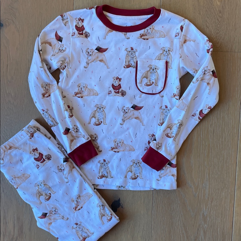 Mississippi State bulldog pajamas, size 5T
